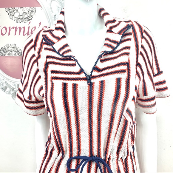 Zara WB Collection /Striped Drawstring Waist White - Picture 4 of 8